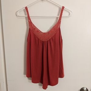 AEO Floral Lace Tank Top